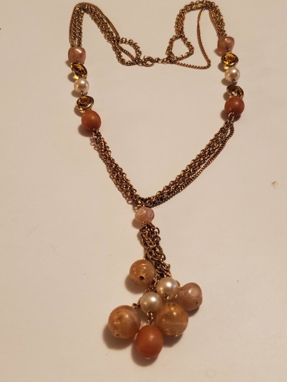 1 -3Gold Chians Linked Necklace, item # # A-1810.  wt 42 grams. - Picture 7 of 13